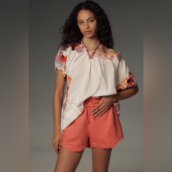 Anthropologie Linen Double Waistband Shorts XL - Picture 4 of 8